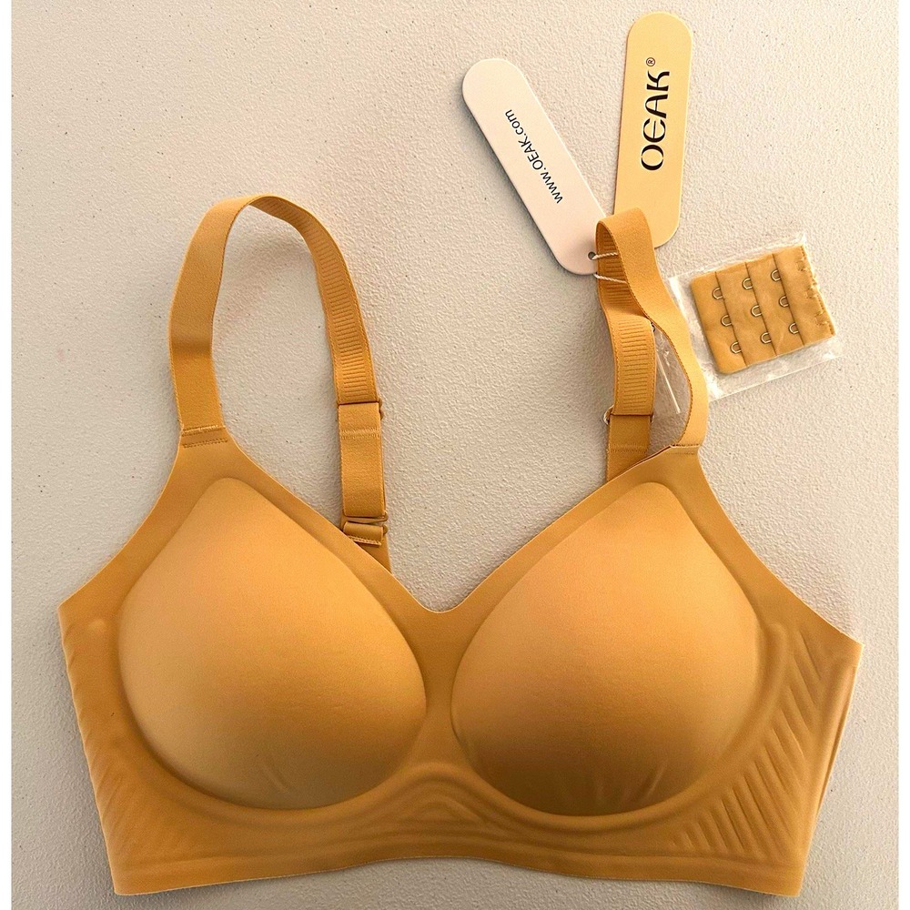 Oeak Wireless Seamless Padded T-Shirt Bra Beige Size M